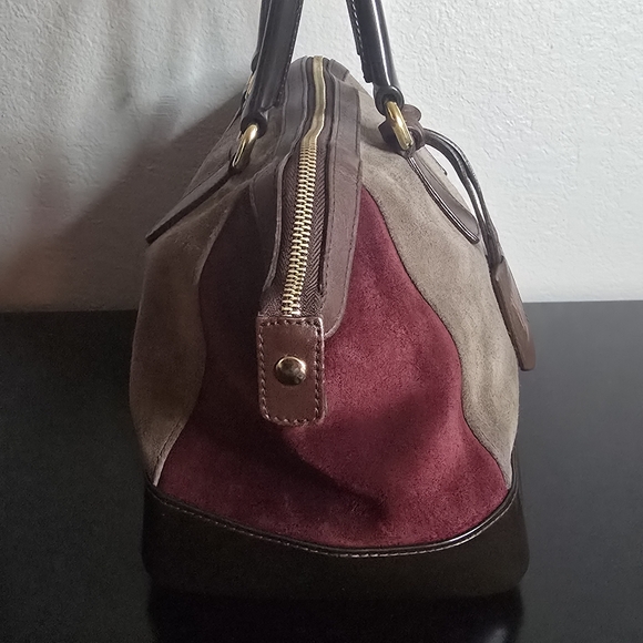 Furla Colorblock Suede/Candy Everyday HandBag - Picture 4 of 15